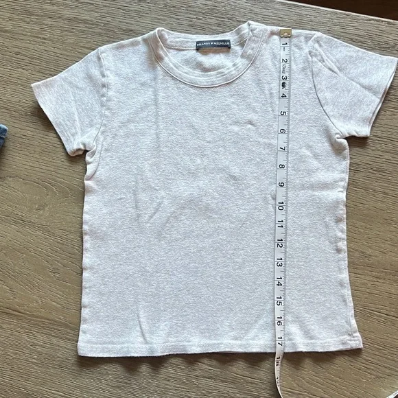 Brandy Melville basic tee. Please see photos for measurements. Gray. - Picture 4 of 4